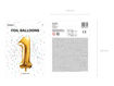 Picture of FOIL BALLOON NUMBER 1 GOLD 34 INCH